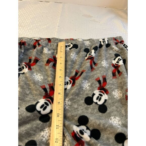 Disney Mickey fleece pajamas 2x pants gray red rn#824457 - Picture 4 of 4